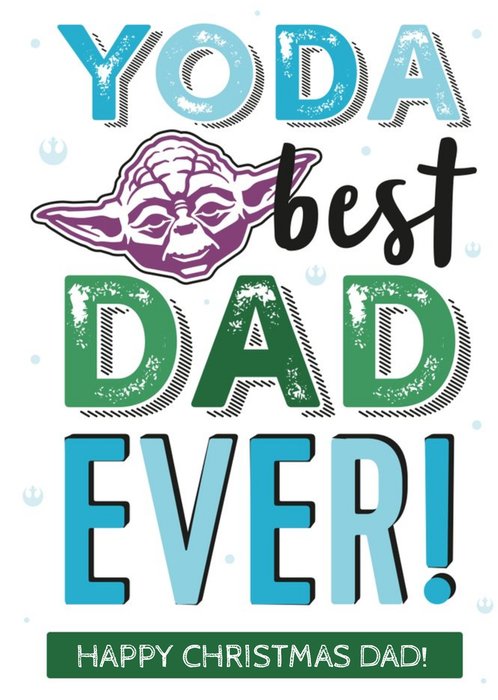 Star Wars Yoda Best Dad Christmas Card