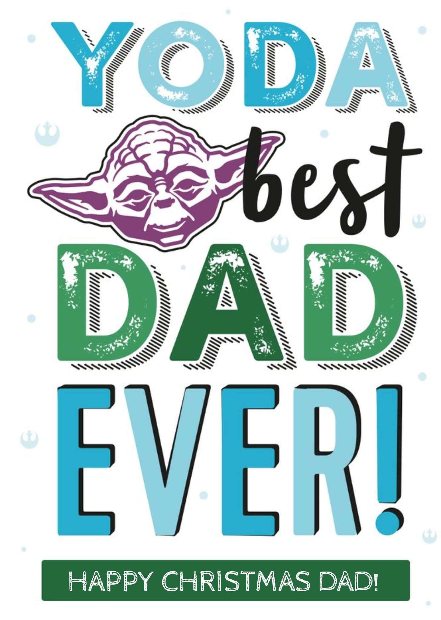 Disney Star Wars Yoda Best Dad Christmas Card Ecard