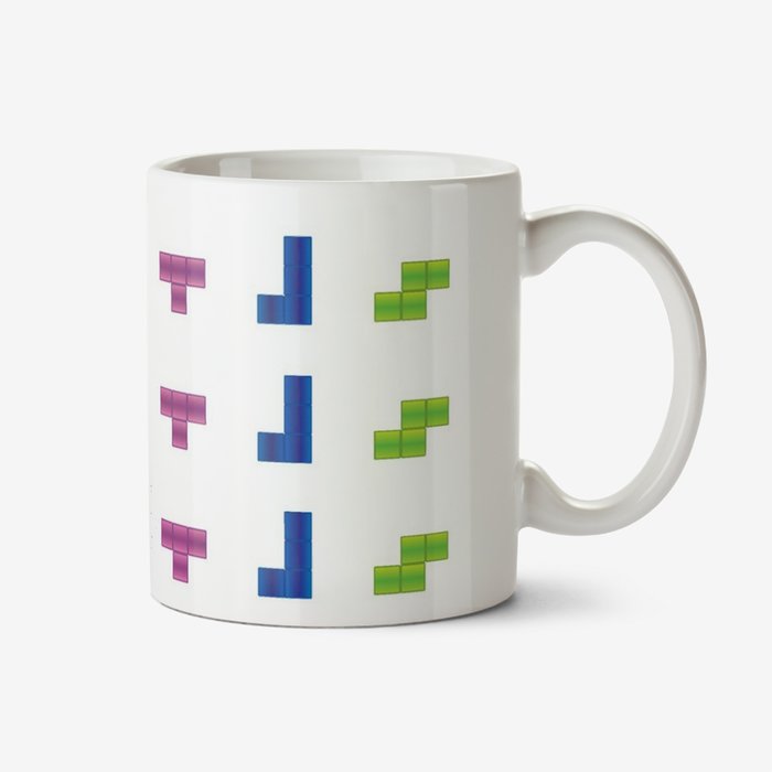 Retro Multi coloured Tetris Blocks Mug