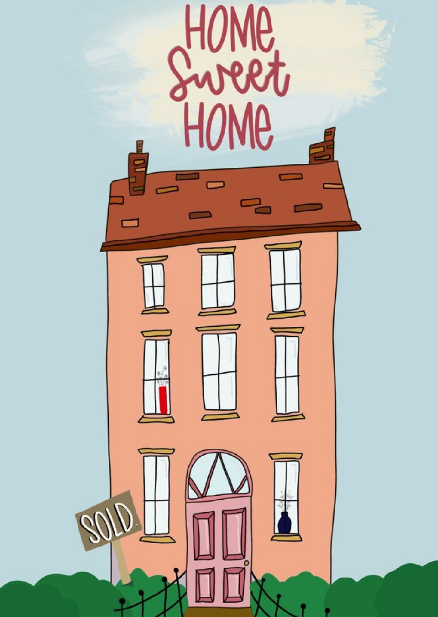 Friends The Lyons Den Illustration New Home Congratulations Card