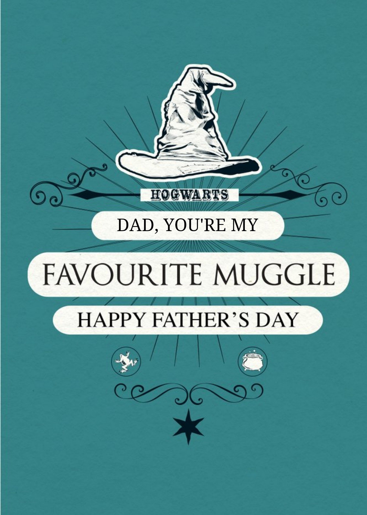 Harry Potter You Are My Favourite Muggle Happy Father's Day Card, Large