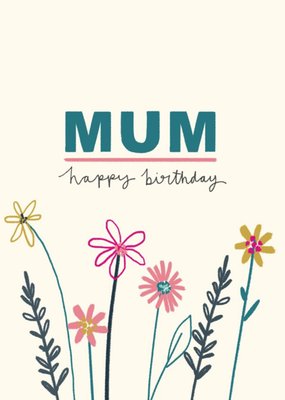 Mum Happy Birthday Postcard