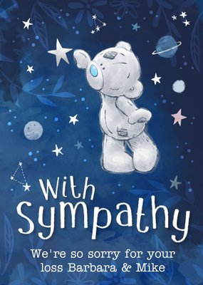 Tatty Teddy With Sympathy Stars And Planets Card