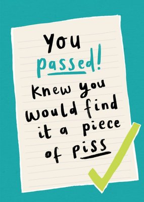 Double Take Passed Humour Congratulations Card