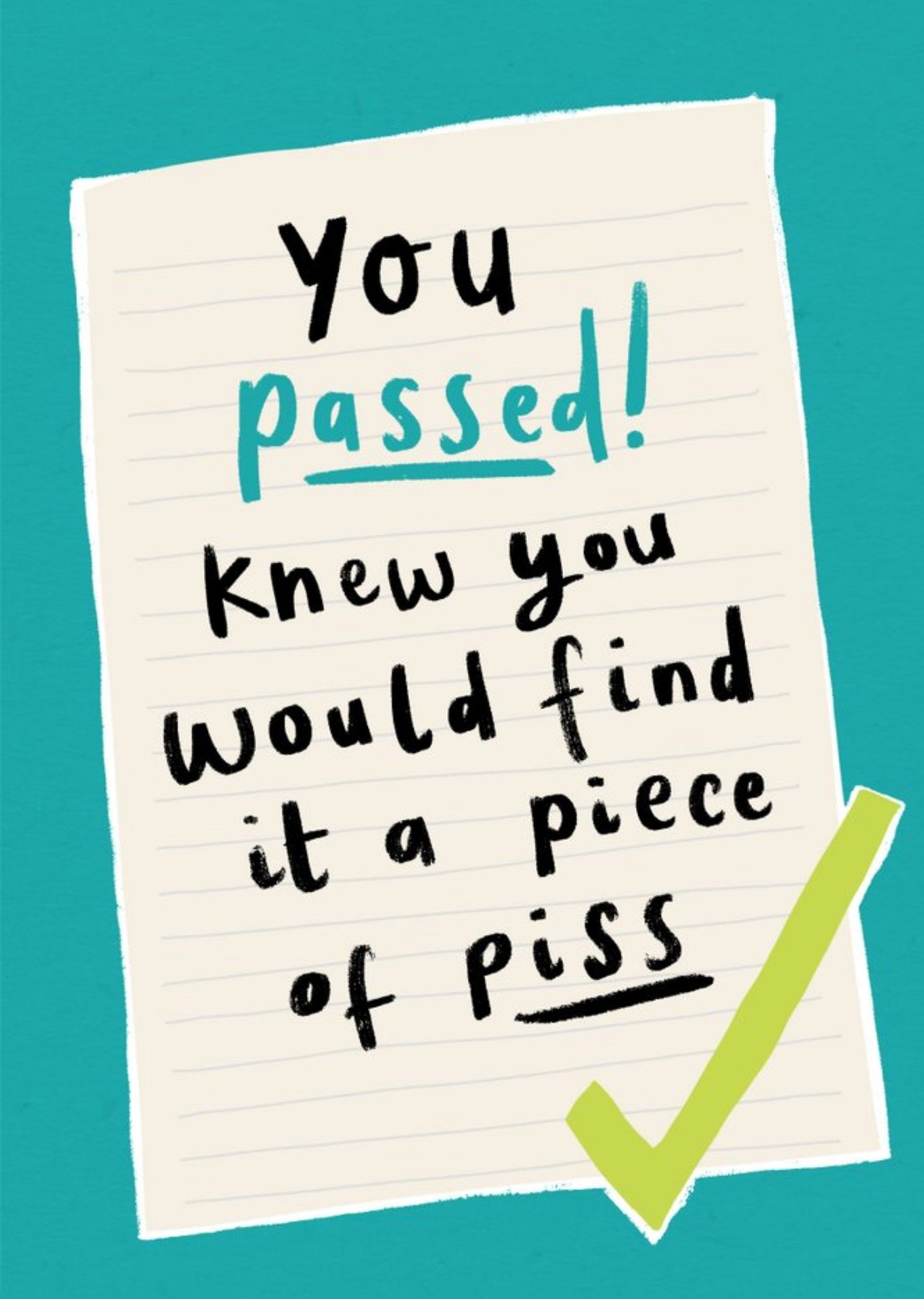 Double Take Passed Humour Congratulations Card Ecard