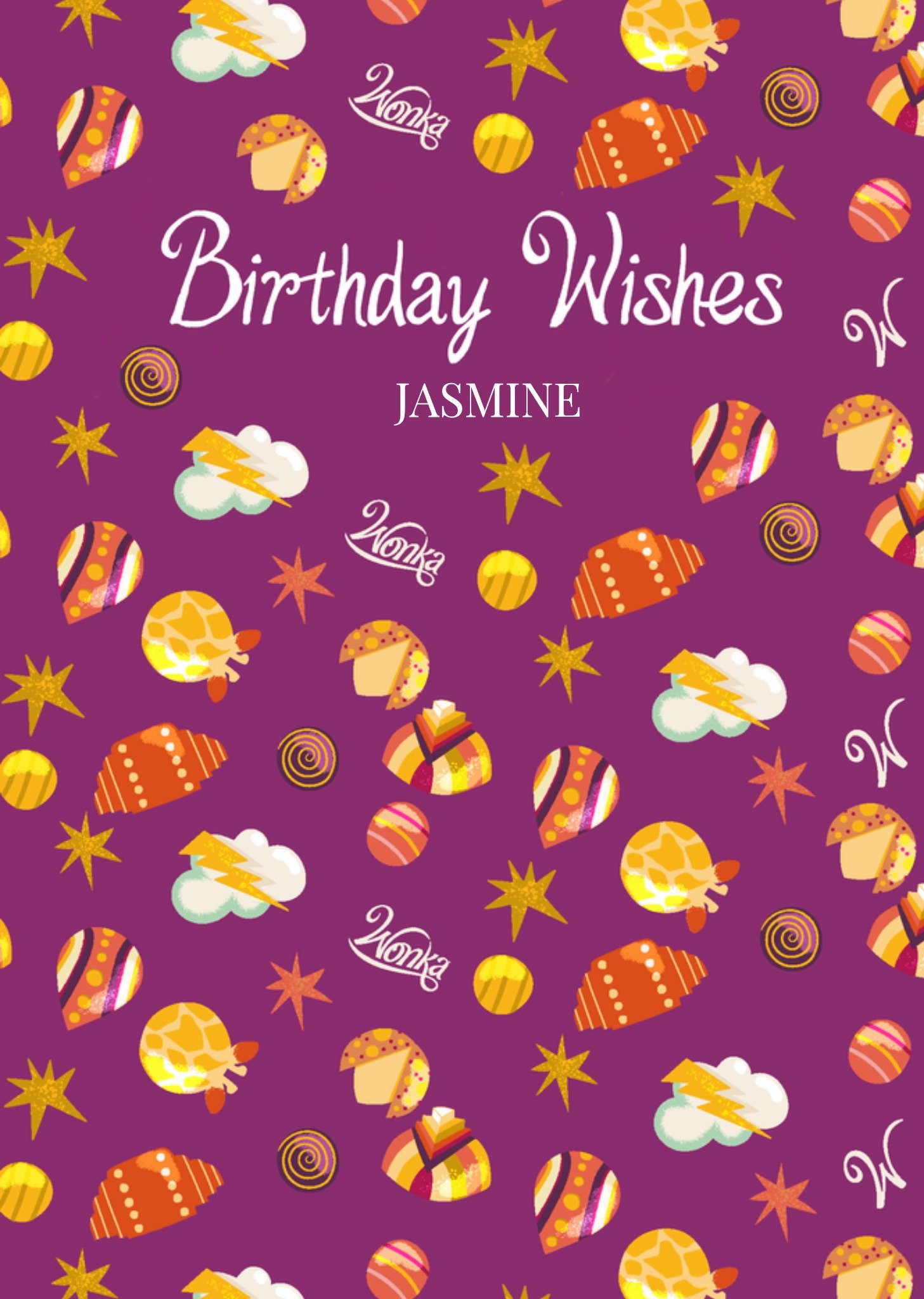 Moonpig Wonka Birthday Wishes Card, Large