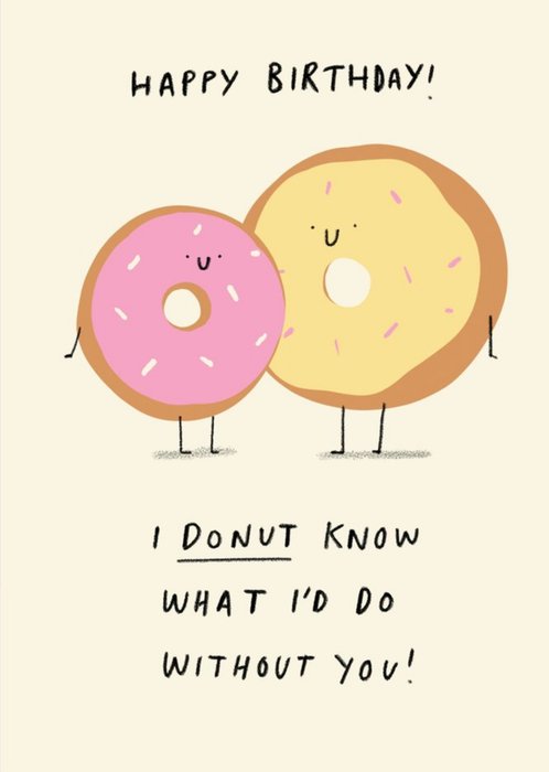 UKG Donut Sweet Cute Birthday Card