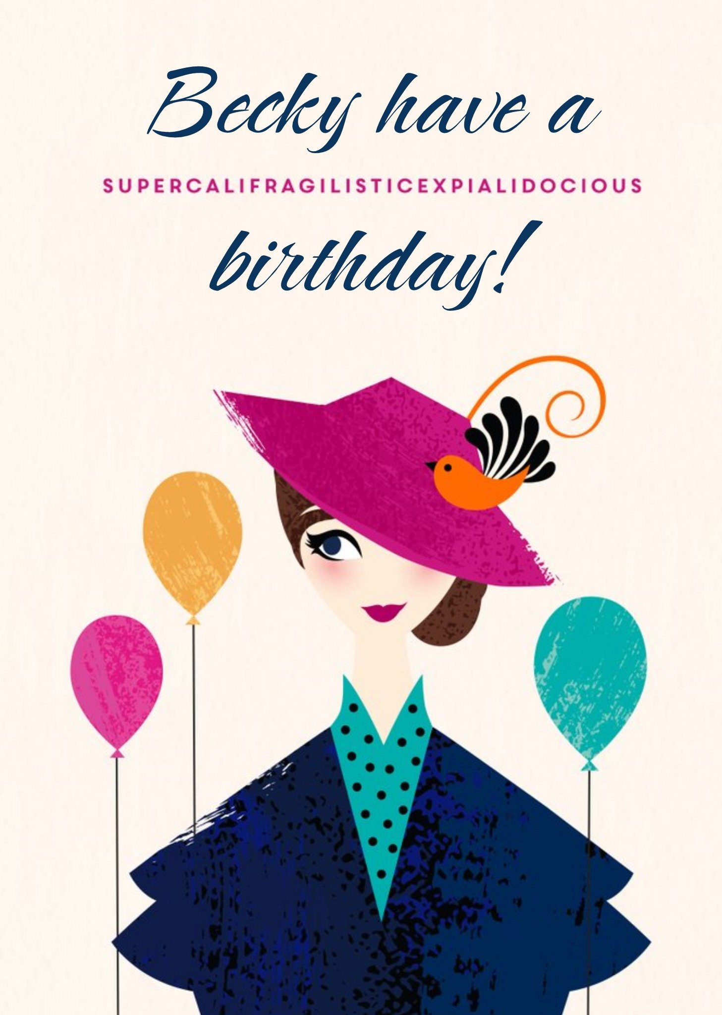 Disney Mary Poppins Supercalifragilisticexpialidocious Birthday Card Ecard
