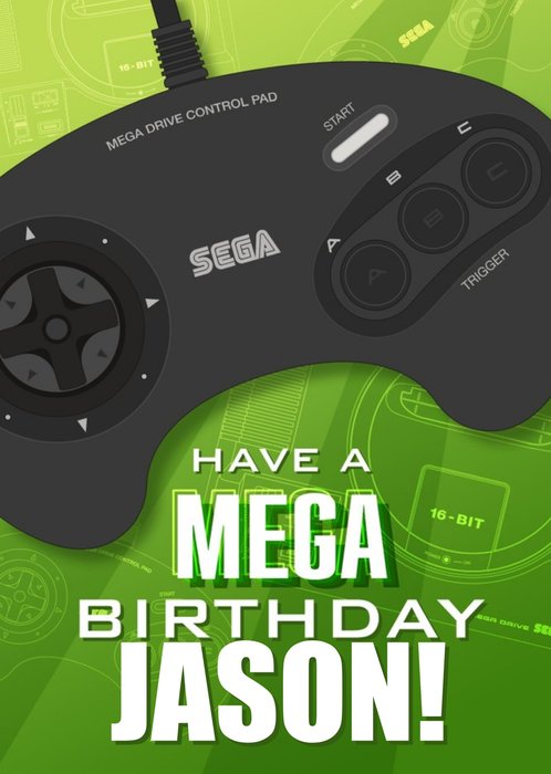 Sega Consoles Retro Mega Drive Birthday Card