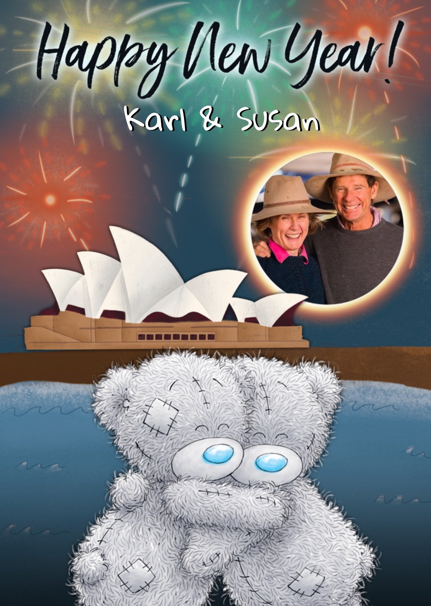 Me To You Tatty Teddy Happy New Year Photo Sydney Upload Card Ecard