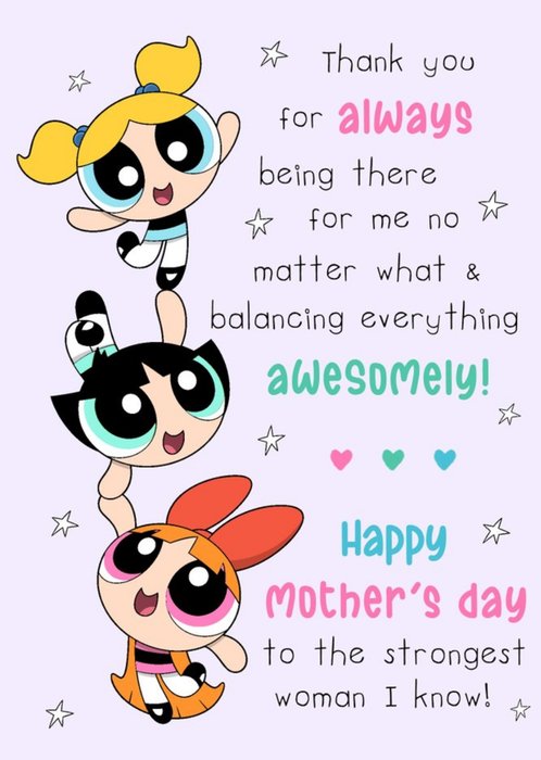 Powerpuff Girls Verse Mother's Day Card