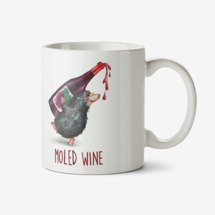 Citrus Bunn - Illustration Of Two Cute Moles Holding Bottles Of Mulled Wine. Moled Wine Mug