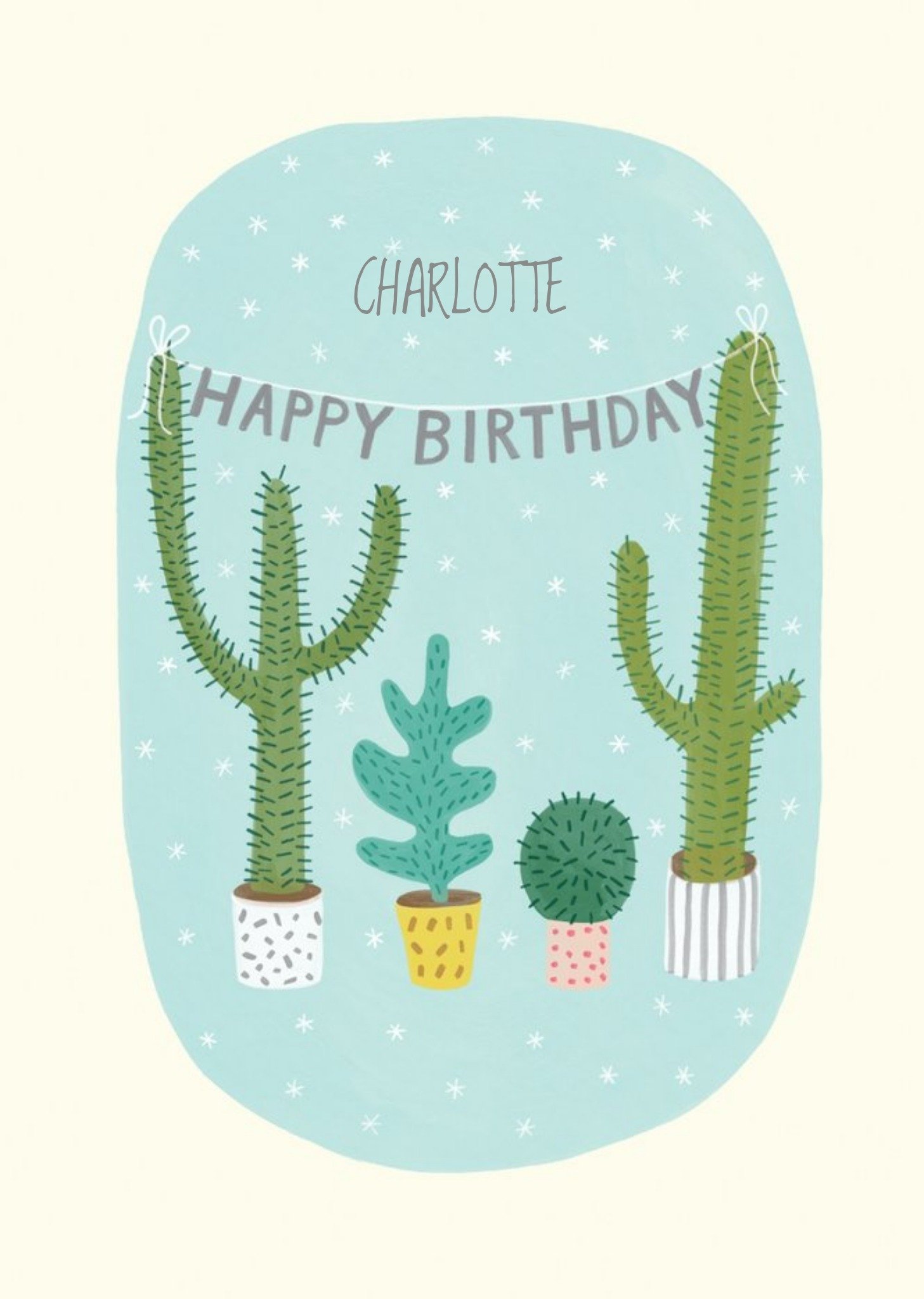 Moonpig Cacti Personalised Birthday Card Ecard