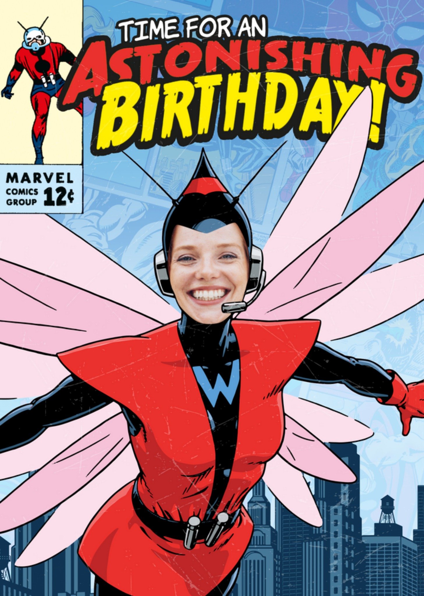 Marvel Time For An Astonishing Birthday Face Upload Card Ecard