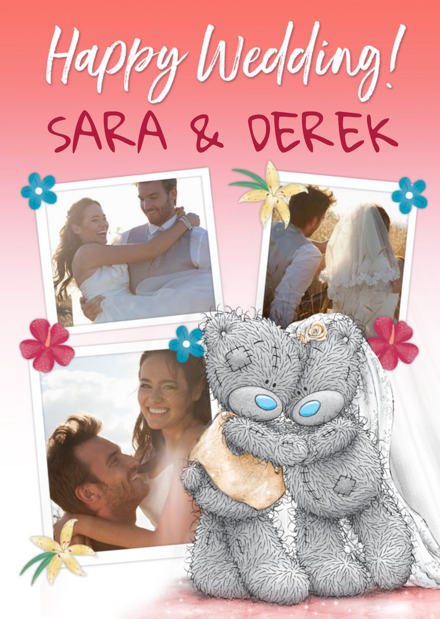 Me To You Happy Wedding Tatty Teddy Photo Upload Wedding Card Ecard