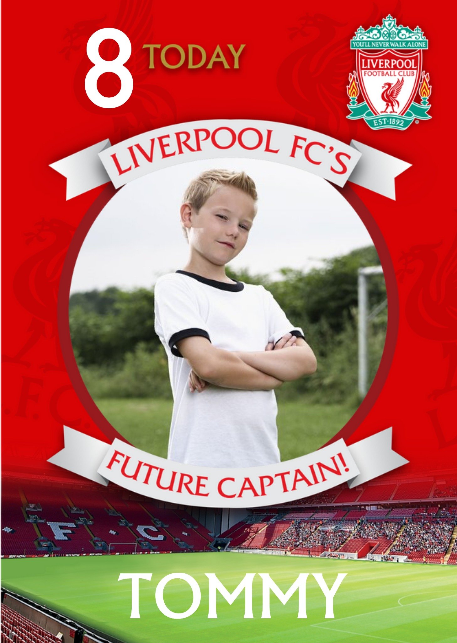 Liverpool Fc Birthday Card - Liverpool Fc's Future Captain, Large