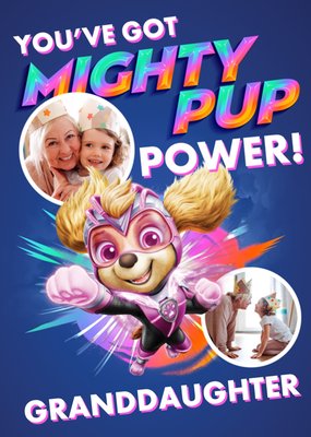 Paw Patrol: The Mighty Movie Pup Power Photo Upload Birthday Card