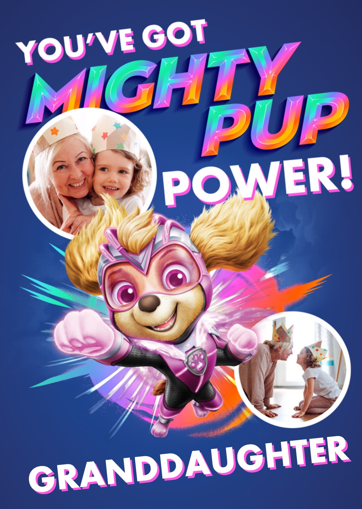 Paw Patrol: The Mighty Movie Pup Power Photo Upload Birthday Card Ecard