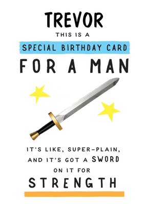 This is a Special Birthday Card For a Man
