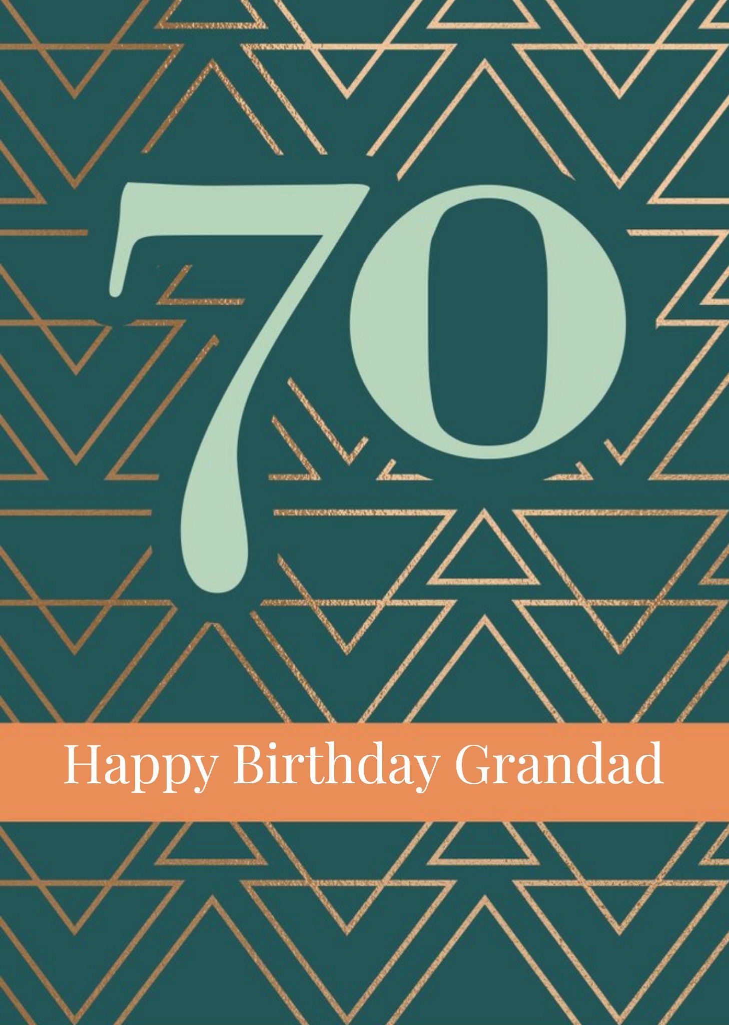 Happy Birthday Grandad Geometric Pattern Happy 70th Birthday Card Ecard