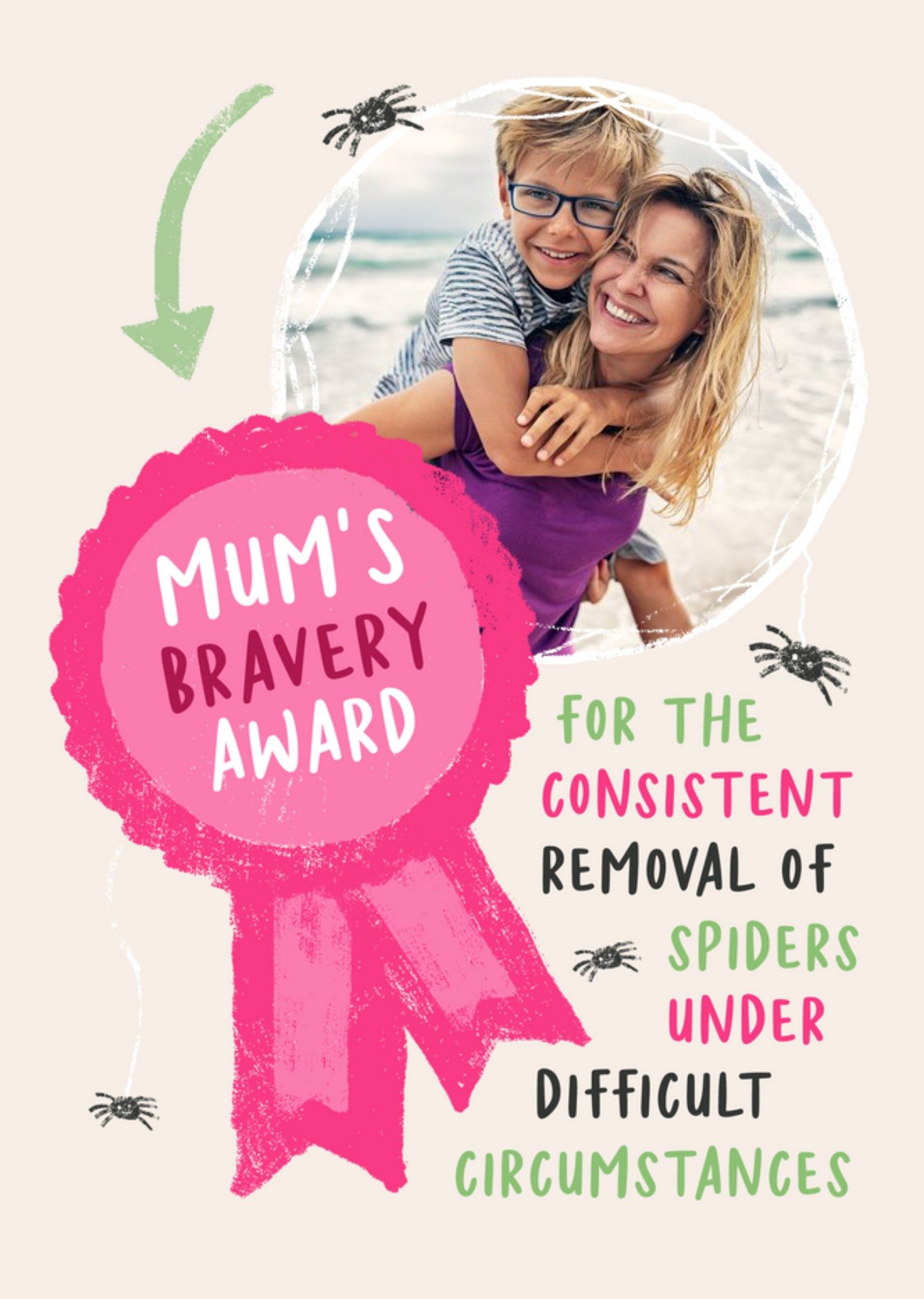Moonpig Mum's Bravery Award Photo Upload Card Ecard