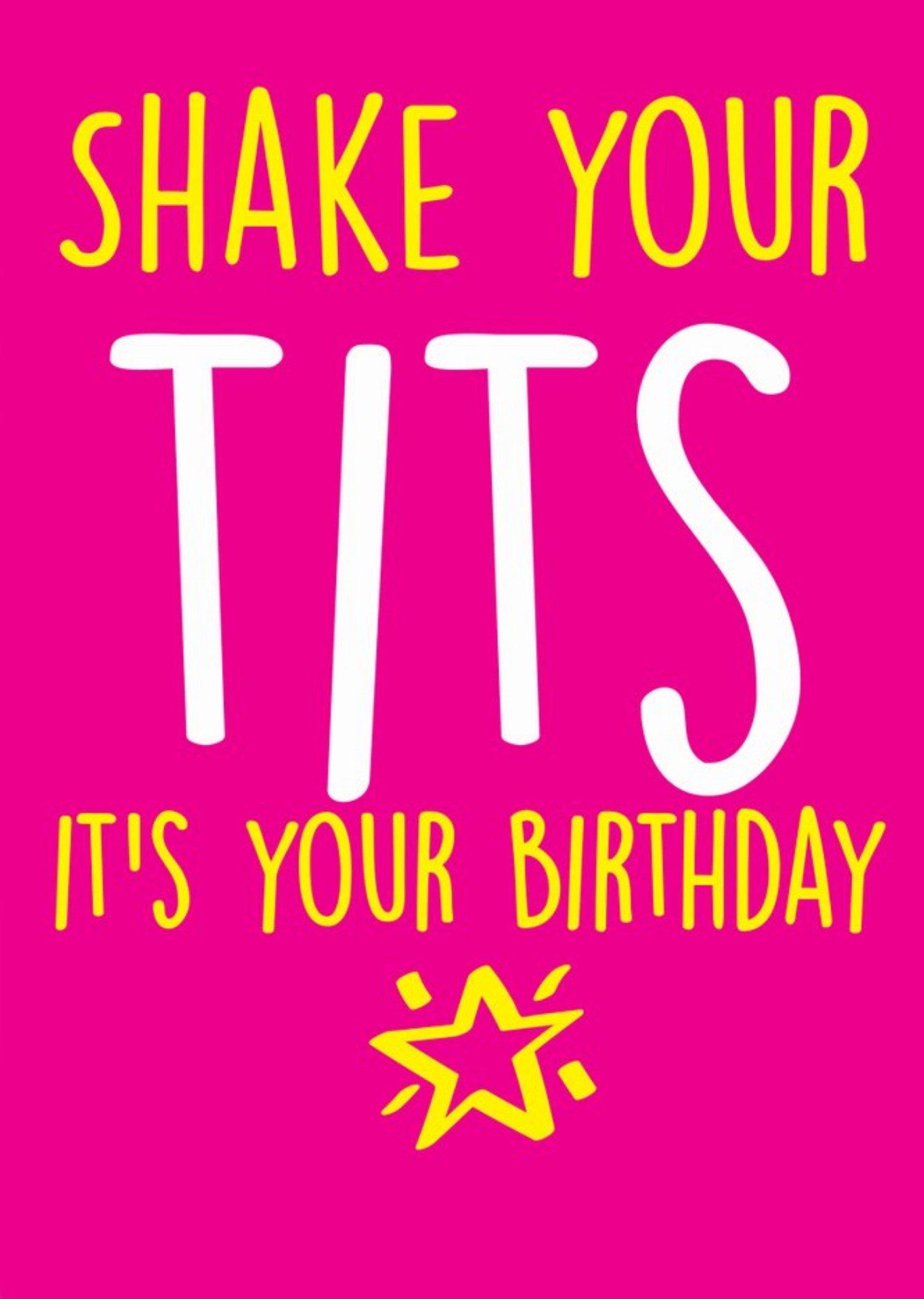 Moonpig Funny Cheeky Chops Shake Your Tits Its Your Birthday Card, Large
