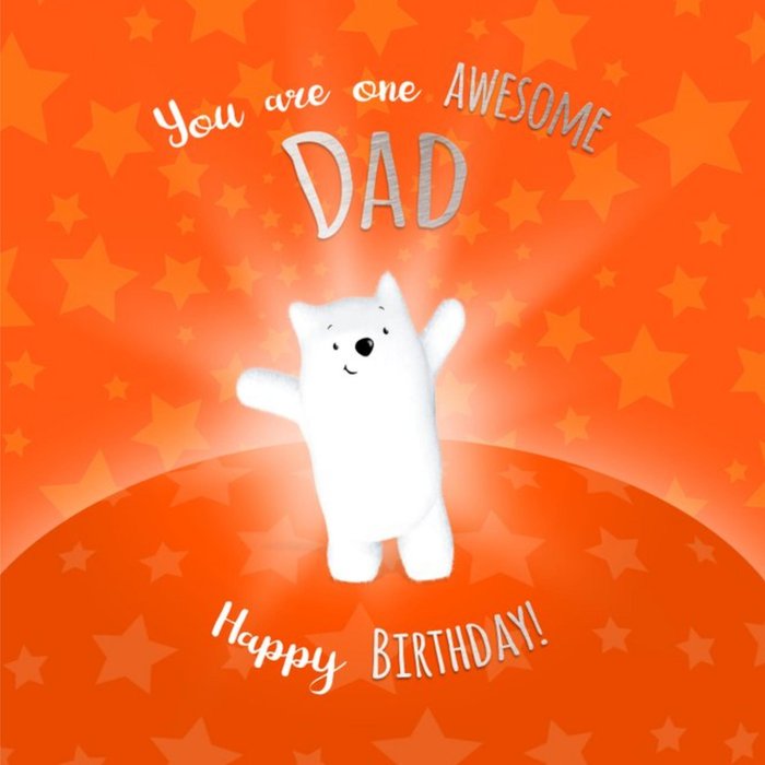Meecadoo Cute Illustrated Awesome Dad Birthday Card