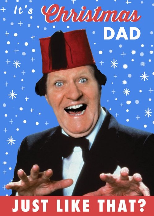 Tommy Cooper Just Like That Christmas Card