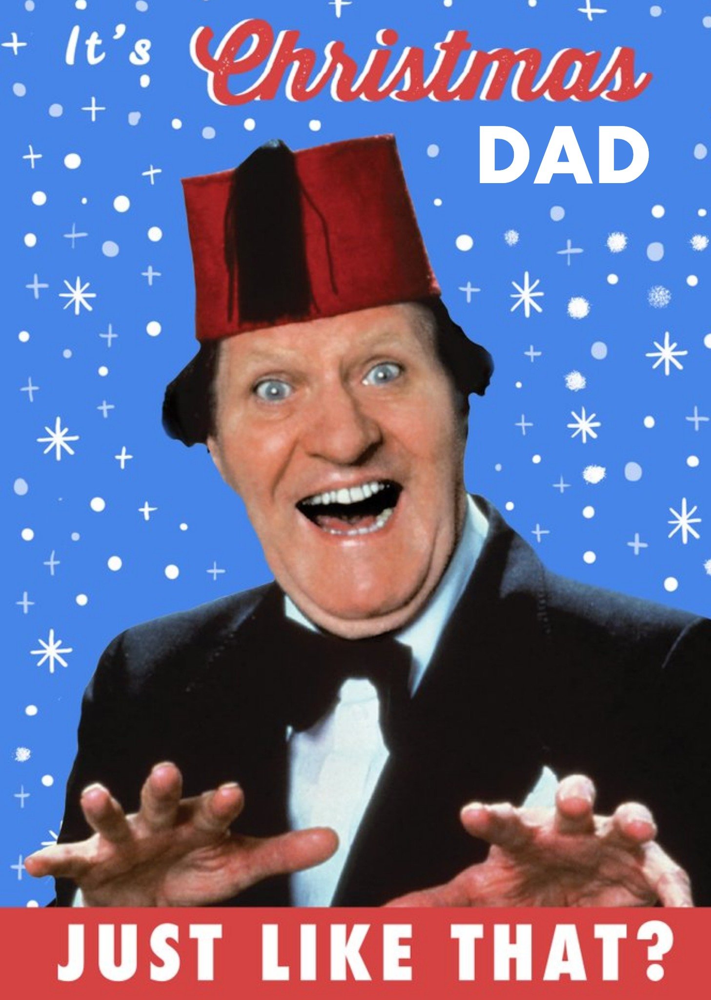 Moonpig Tommy Cooper Just Like That Christmas Card Ecard