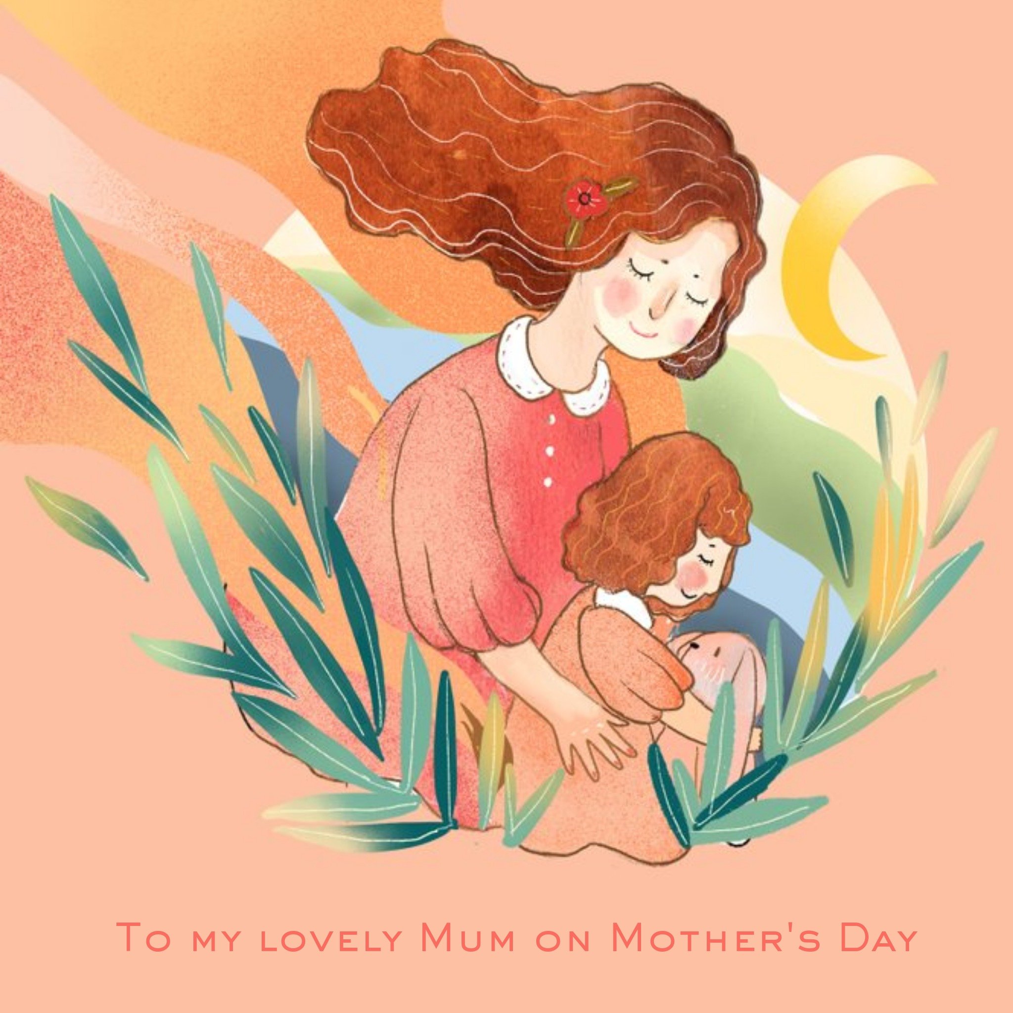 Moonpig To My Lovely Mum On Mother's Day Card, Square