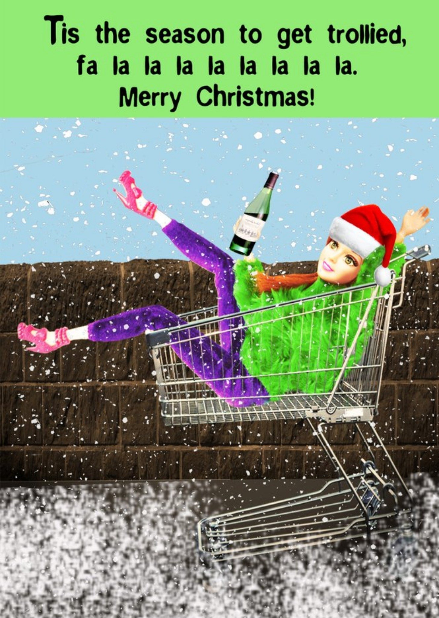 Go La La Funny Tis The Season To Get Trollied Card Ecard