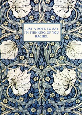 Mary Evans Floral Just A Note To Say I'm Thinking About You Art Card