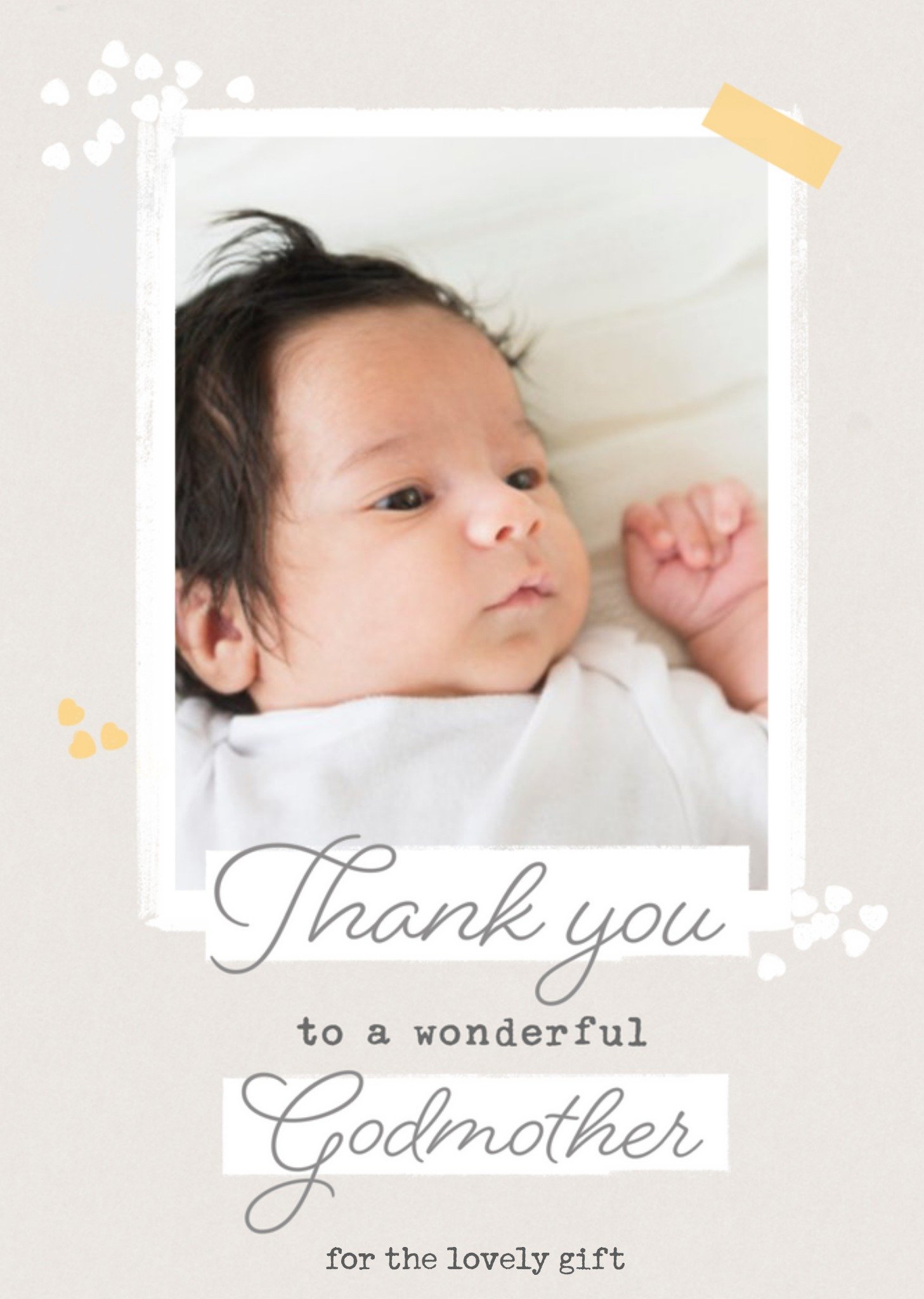 Thank You To A Wonderful Godmother Photo Upload Card Ecard