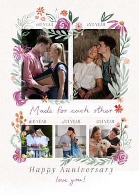 Made For Each Other Photo Upload Anniversary Card