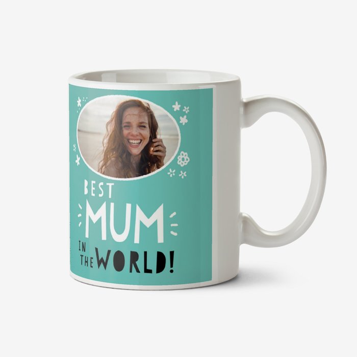 Quirky Illustration Typographic Photo Upload Best Mum In The World Mug