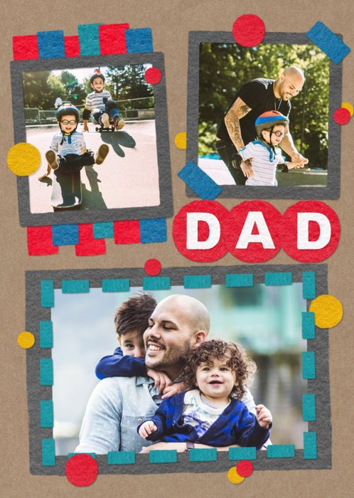 Colourful Photo Father's Day Card
