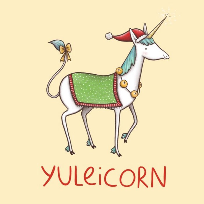Yuleicorn Square Christmas Greetings Card