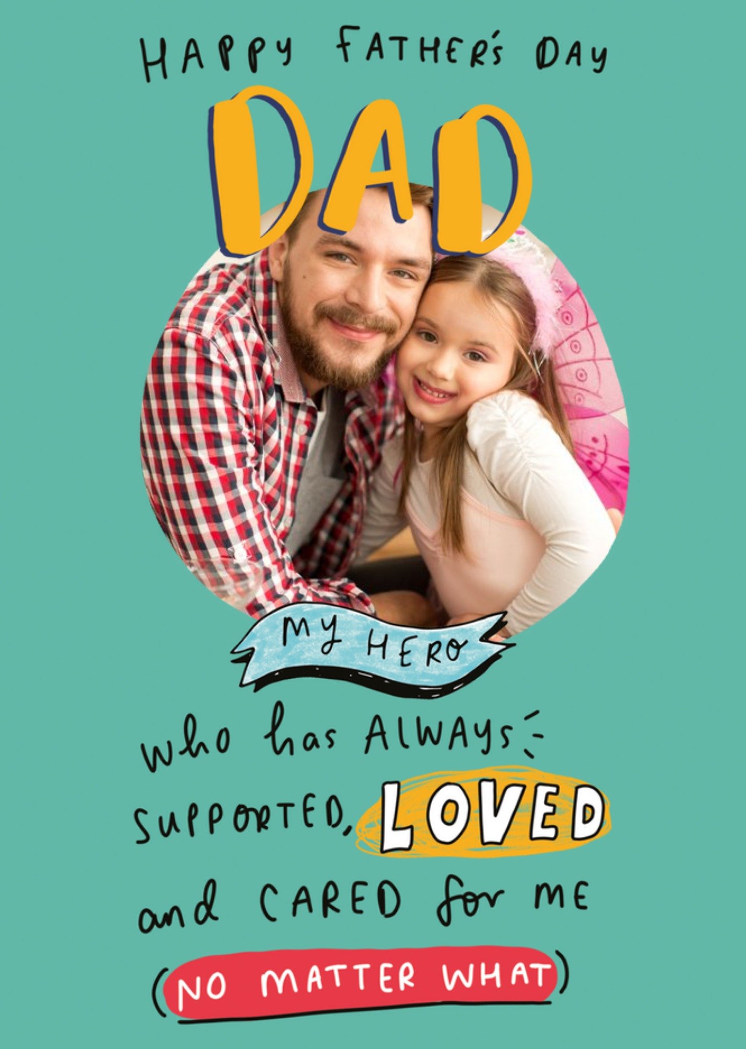 The Happy News To My Hero Father's Day Photo Card Ecard