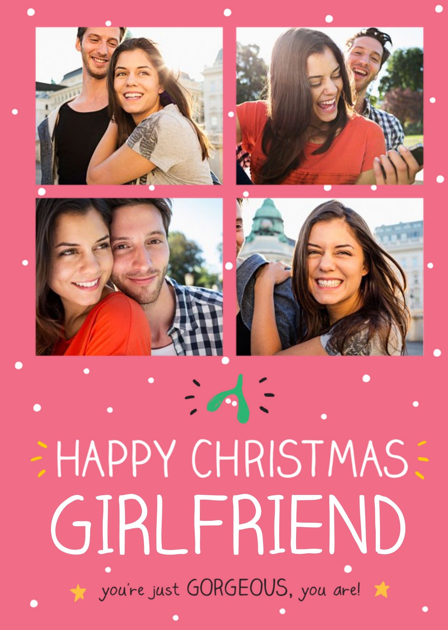 Happy Jackson Girlfriend Christmas Card You're Just Gorgeous