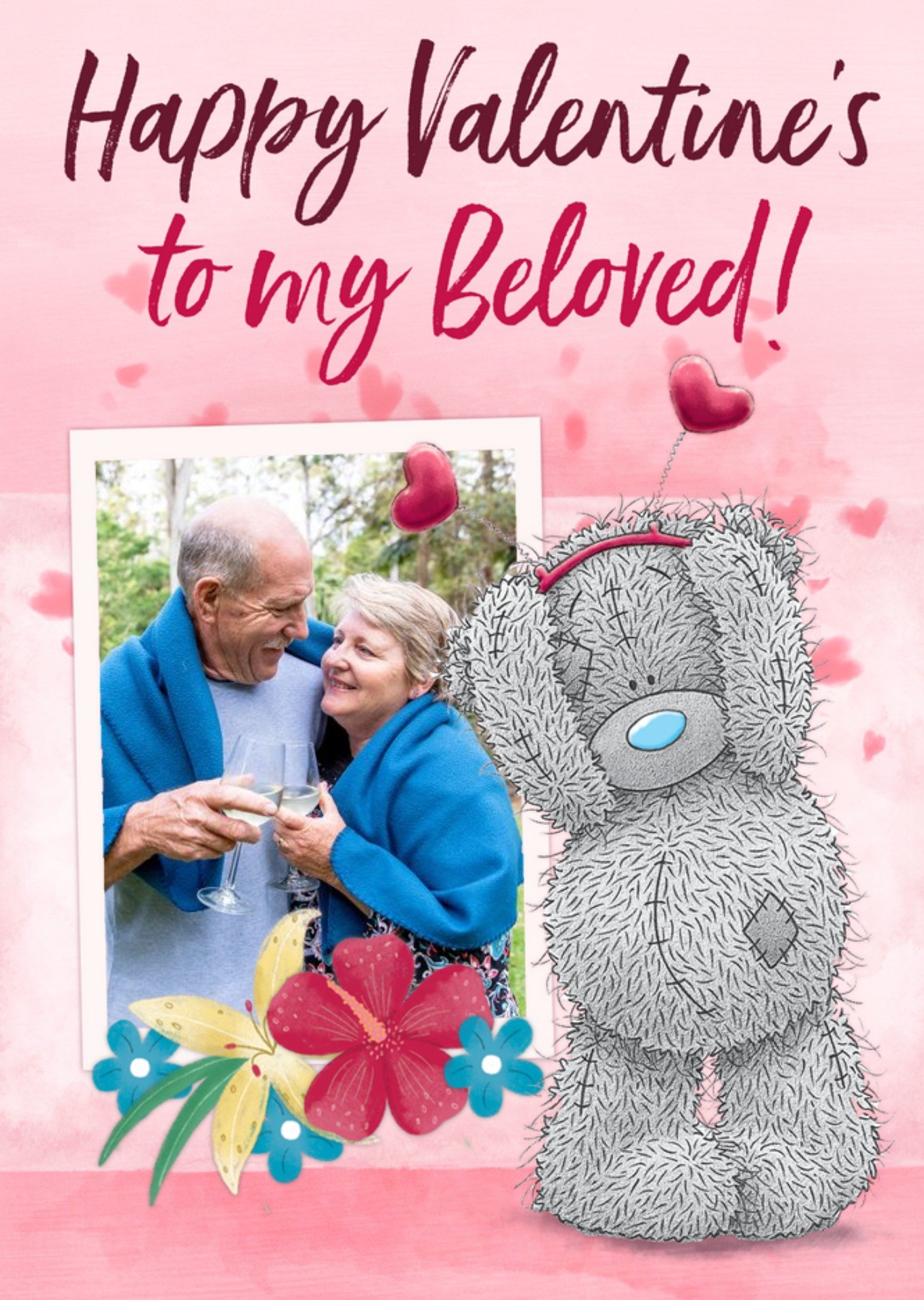 Me To You Tatty Teddy To My Beloved Valentine's Photo Upload Card Ecard