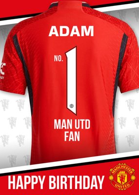 No.1 Man United Fan Birthday Card