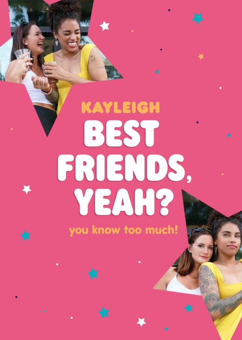 Best Friends, Yeah Funny Photo Upload Birthday Card
