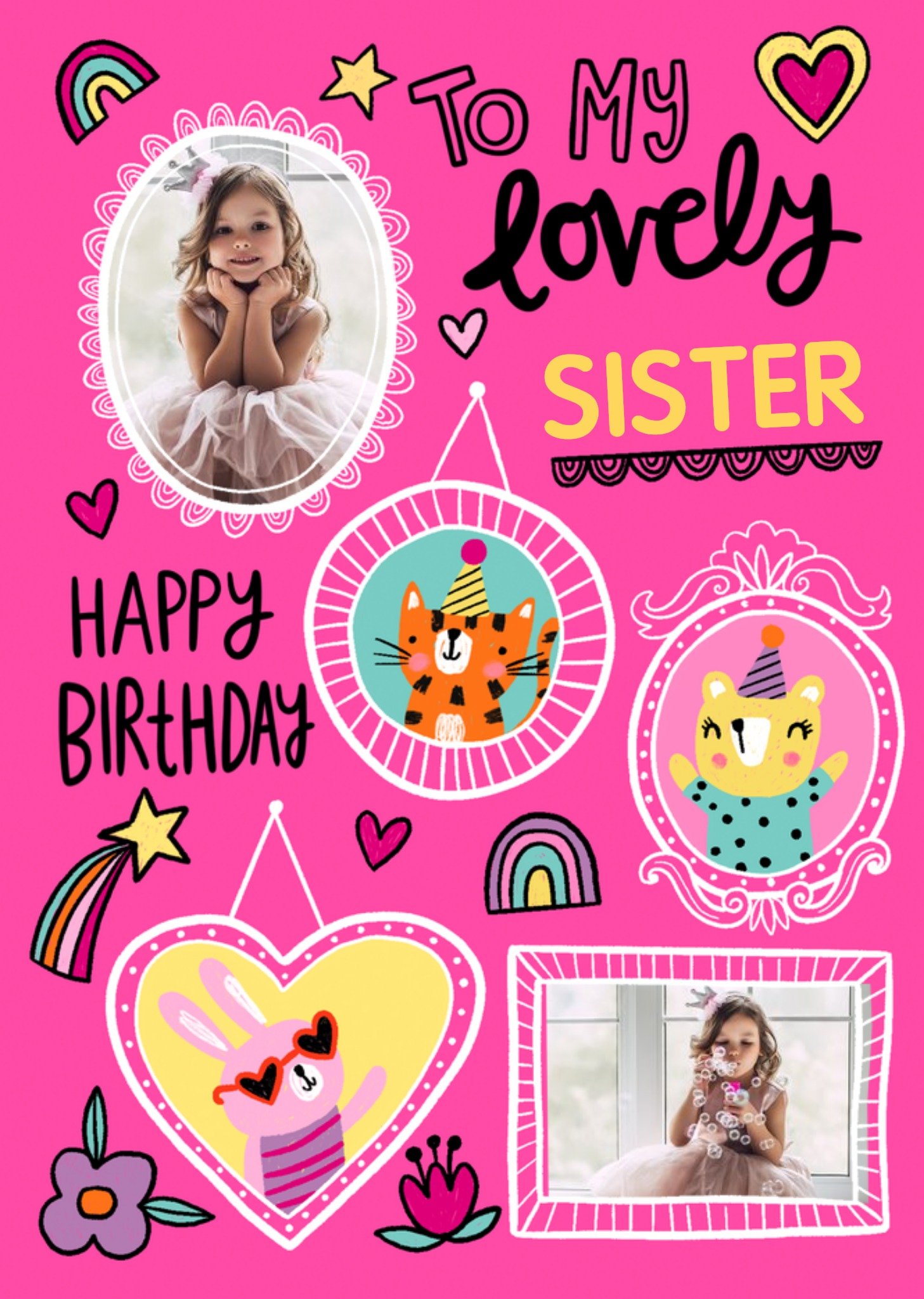 To My Lovely Sister Photo Upload Birthday Card Ecard