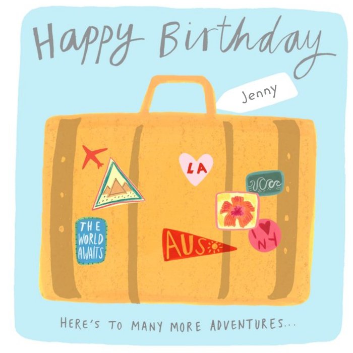Birthday Card - modern - adventures - travel - illustration
