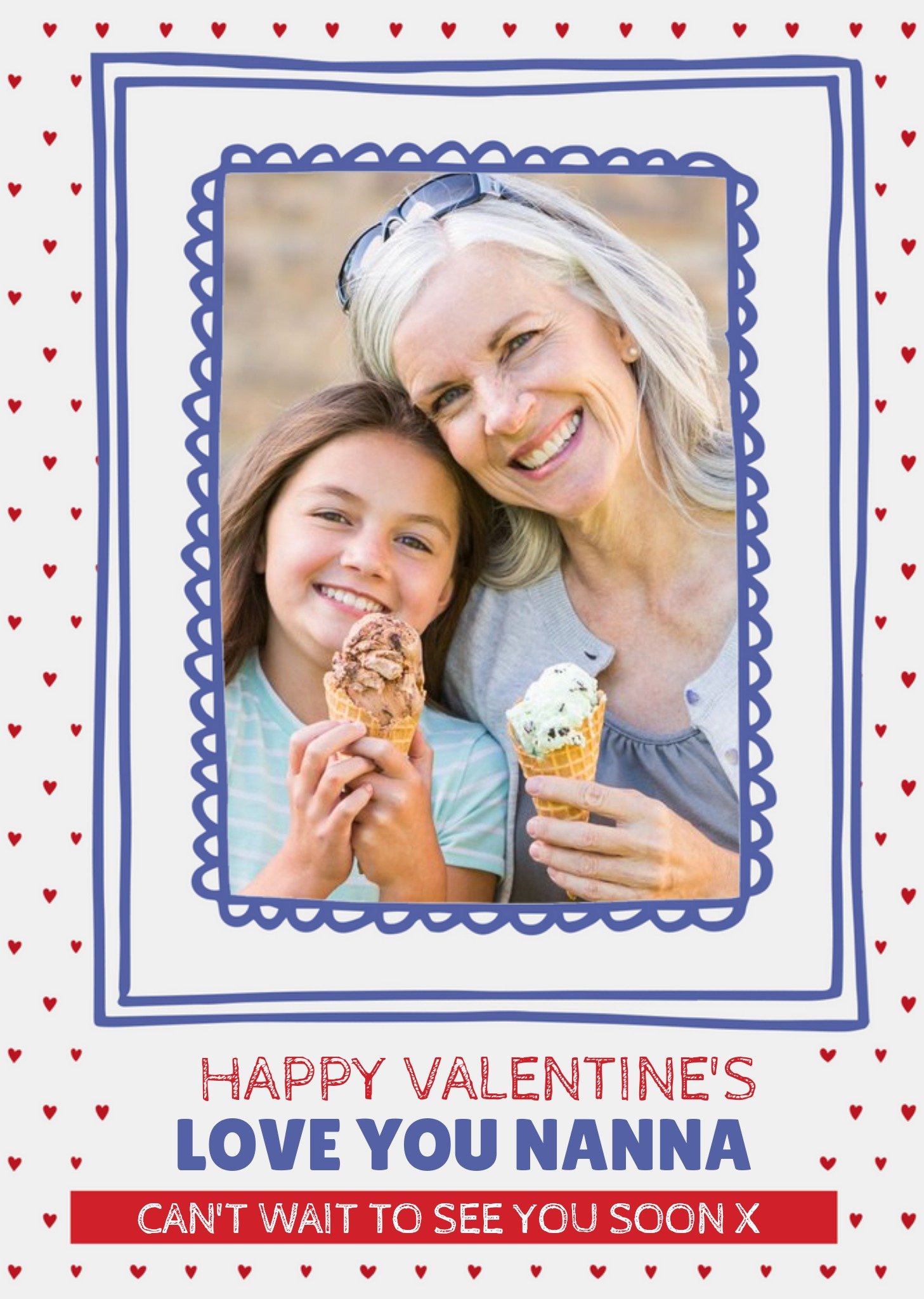 Photo Upload Love You Nanna Valentine's Card Ecard