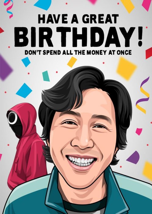 Funny Topical TV Show Don't Spend All The Money At Once Birthday Card