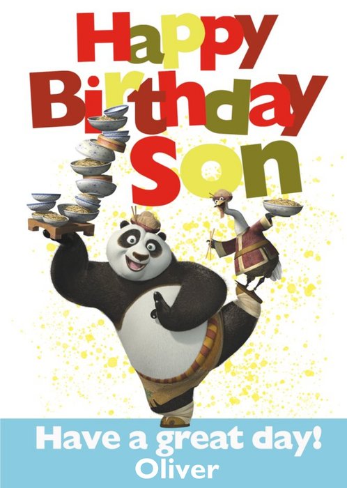 Kung Fu Panda Son Birthday Card