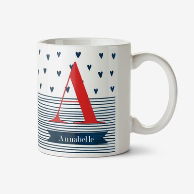 Birthday Mug - monogrammed - initials - hearts