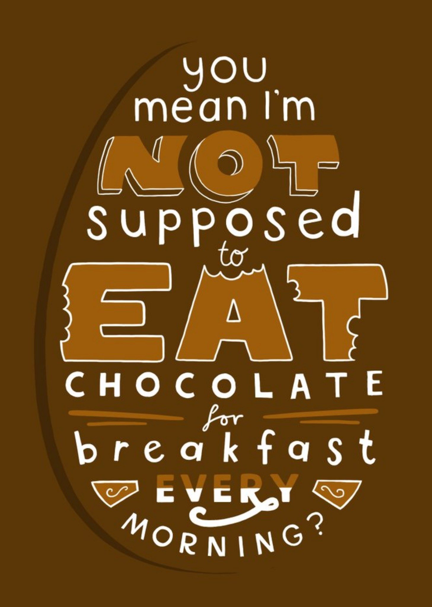 Chocolate For Breakfast Easter Card Ecard