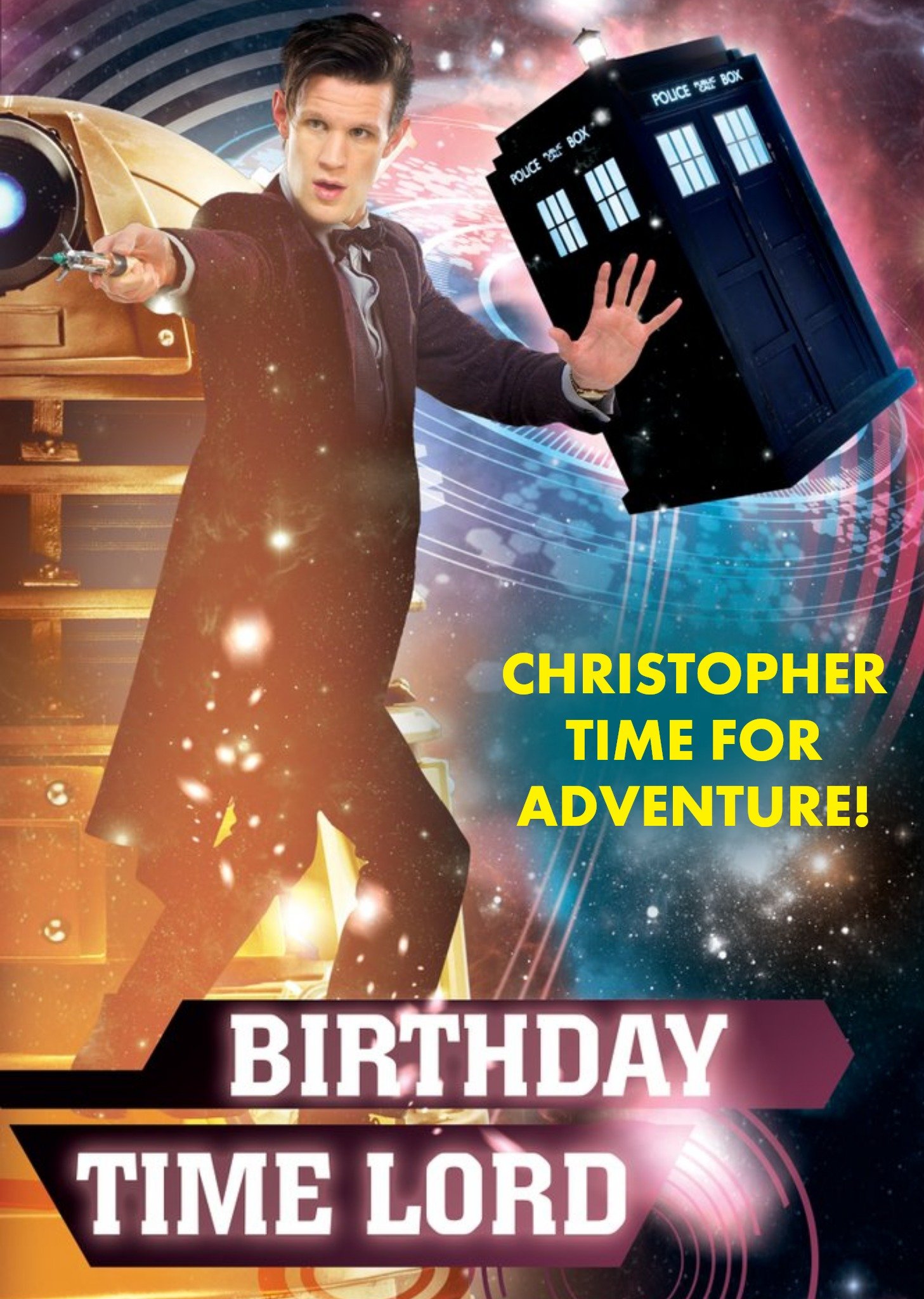 Personalised Doctor Who Card, Large